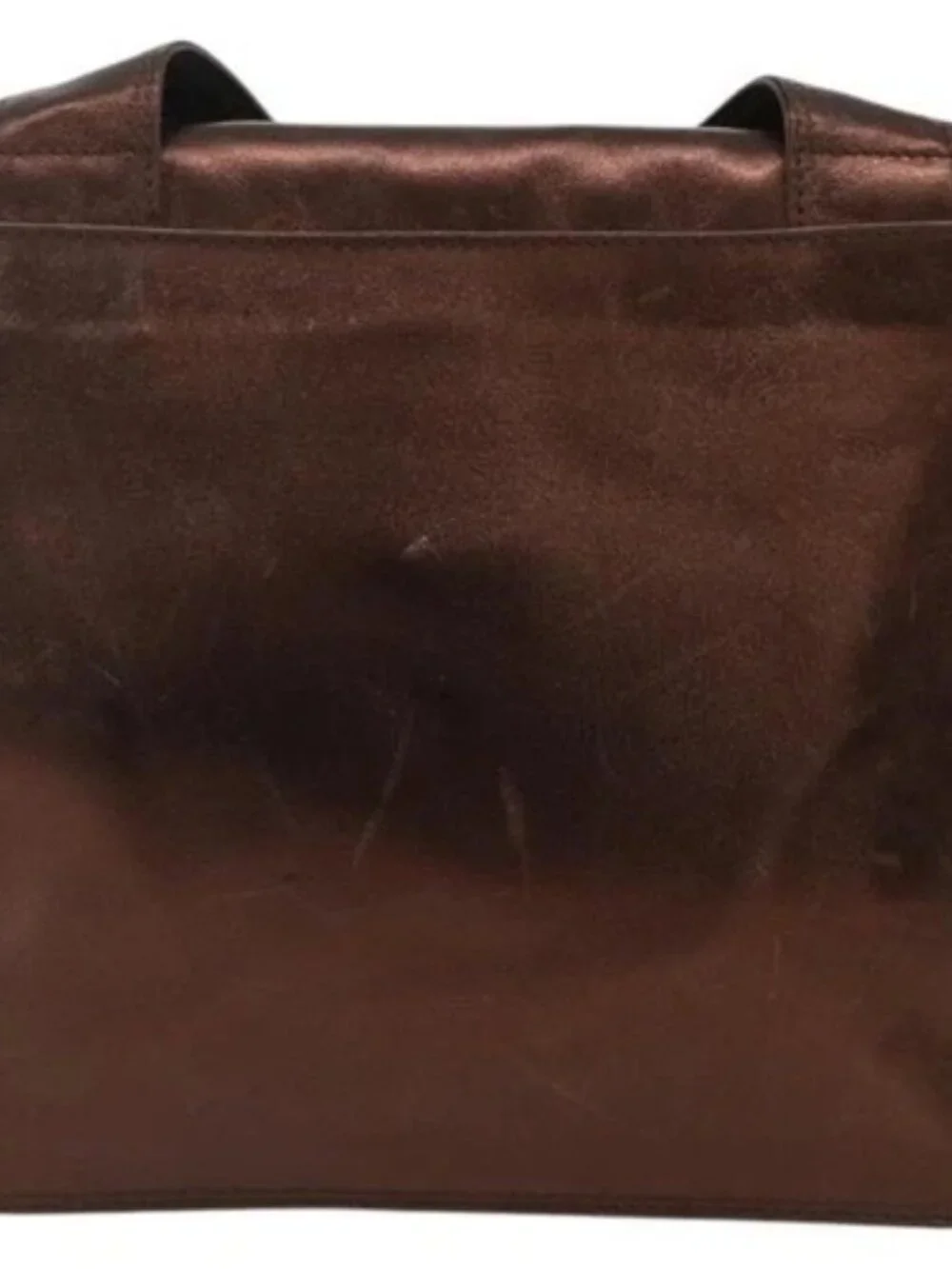 CHANEL Shoulder Bag Leather Brown CC Auth BA11861A